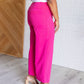 Magic Wide Leg Crop Pants in Hot Pink Pants