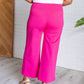 Magic Wide Leg Crop Pants in Hot Pink Pants
