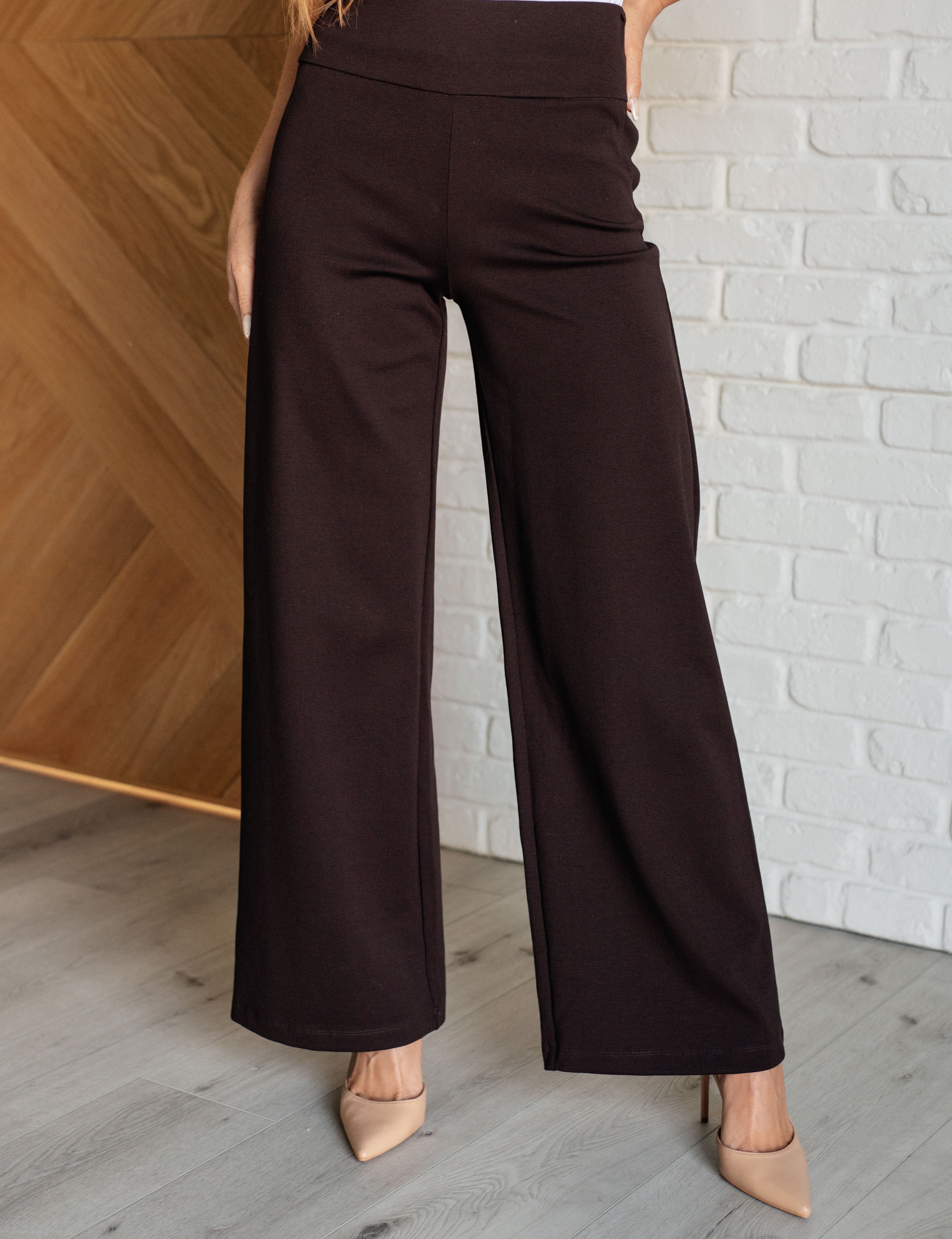 Magic Wide Leg Pants in Chocolate Bottoms