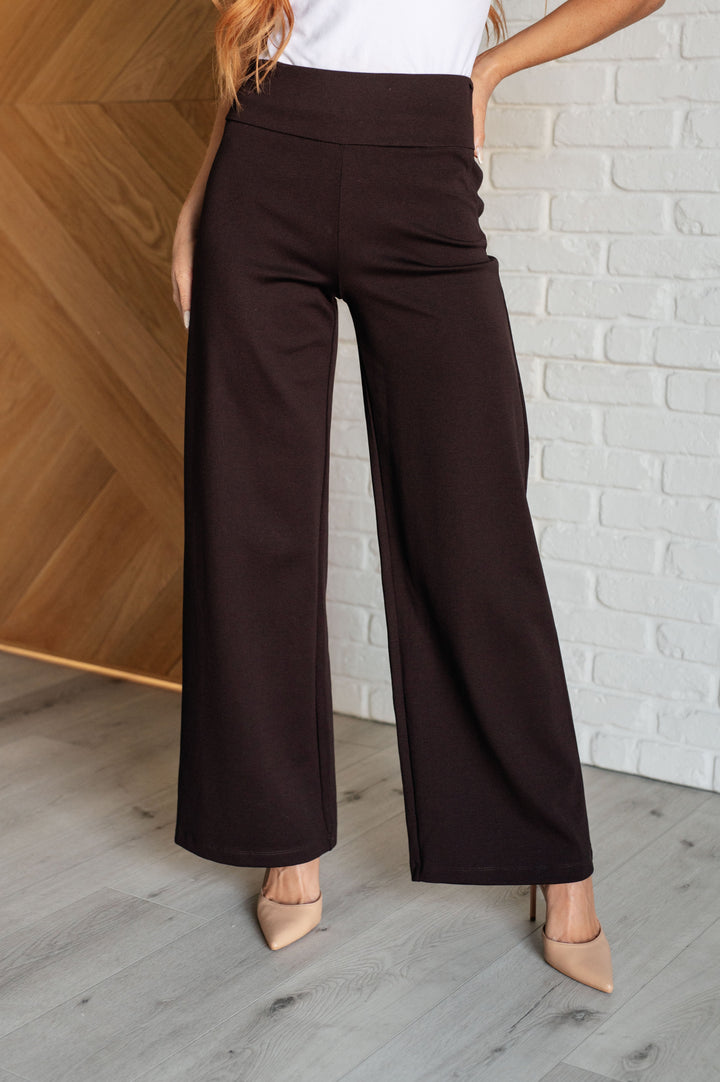 Magic Wide Leg Pants in Chocolate Bottoms