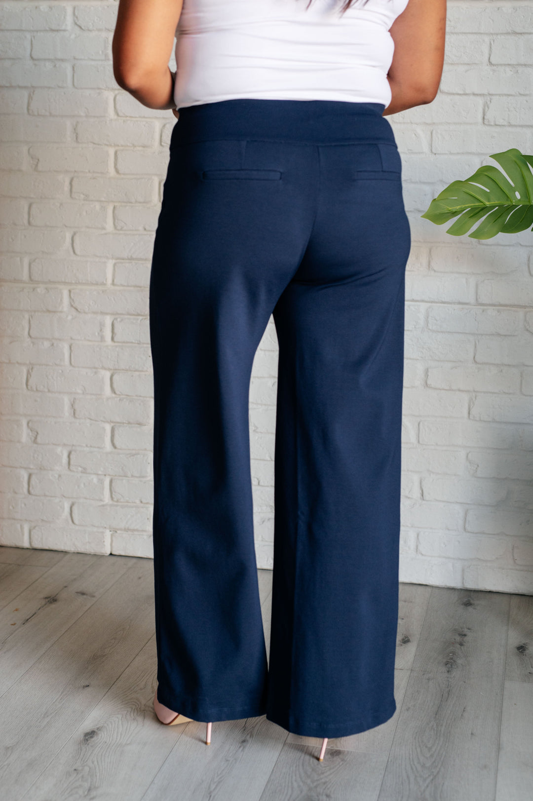 Magic Wide Leg Pants in Navy Bottoms