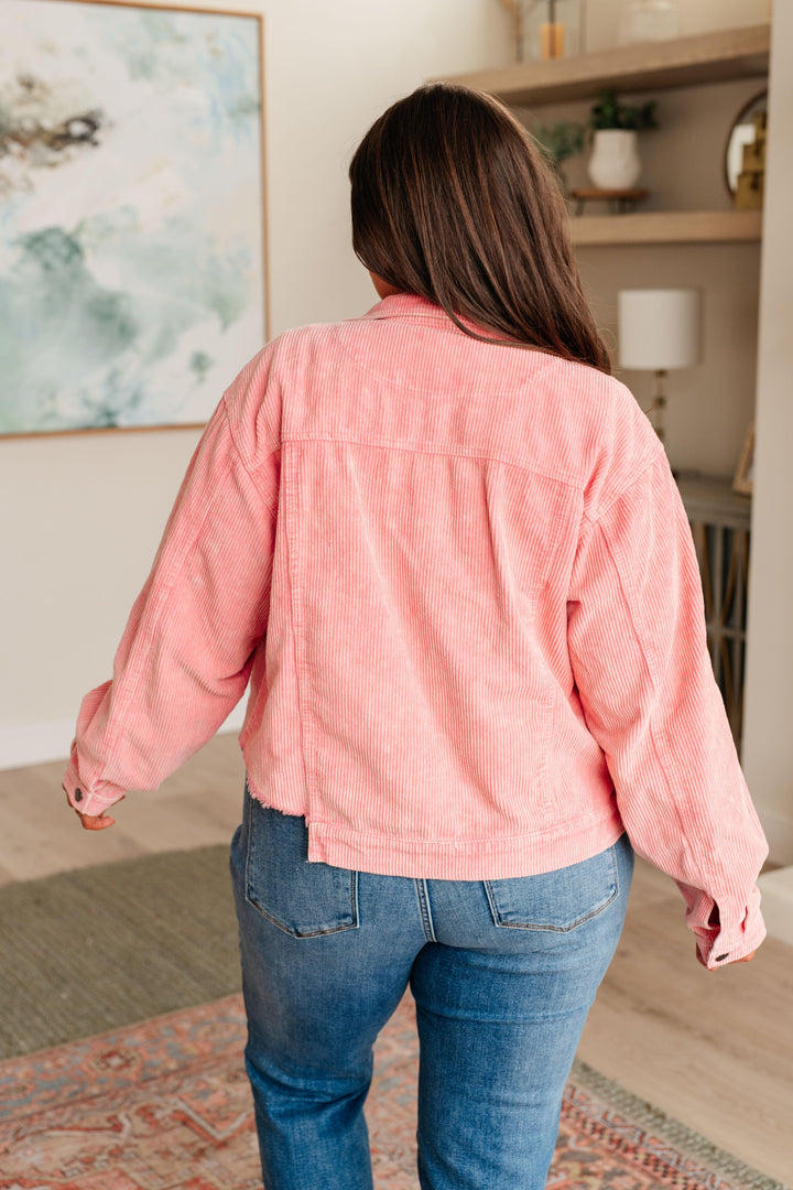 Main Stage Corduroy Jacket in Neon Pink Jackets