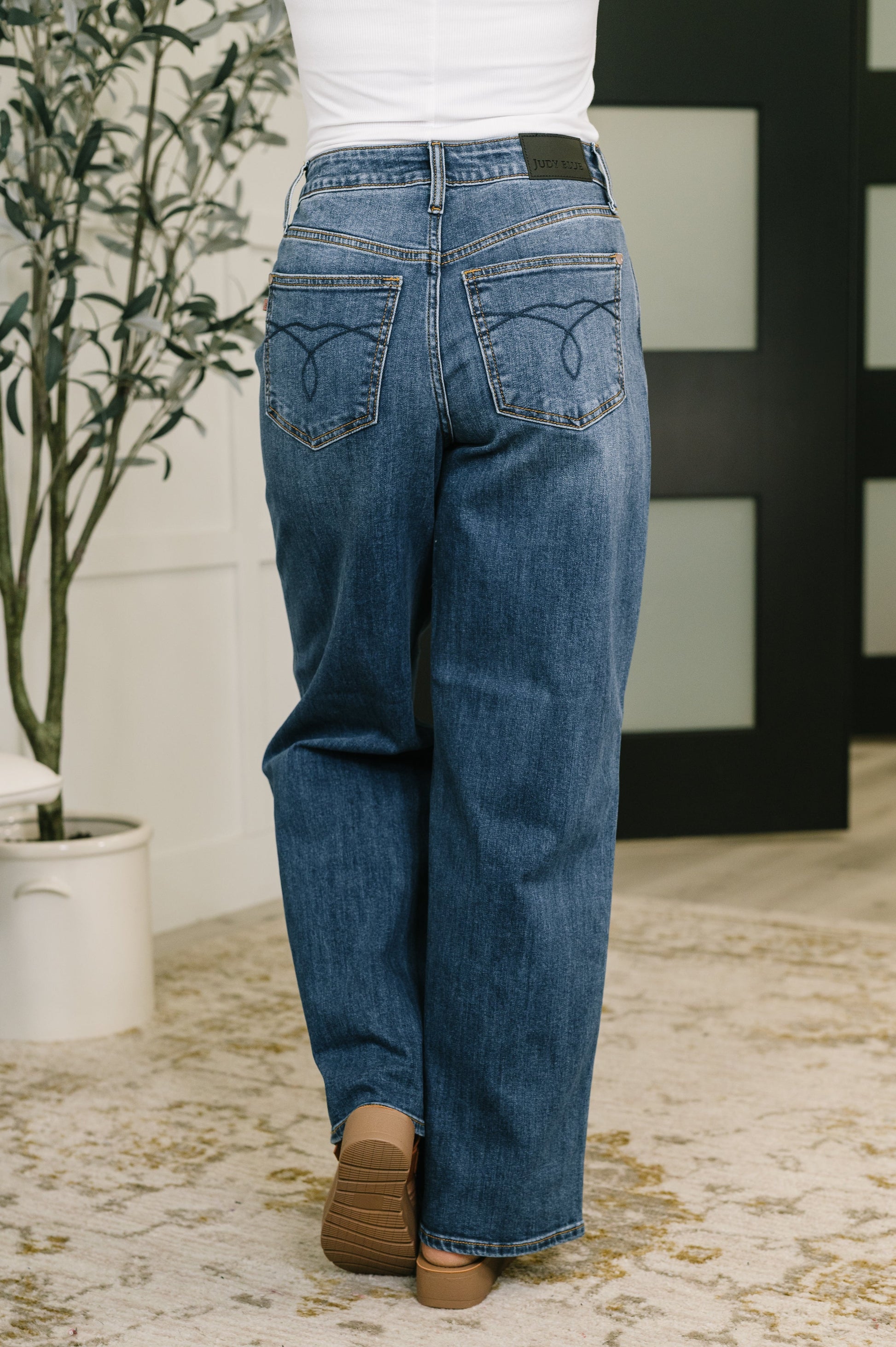 Blue Marie high-waist Wilhelmina baggy jeans with five-pocket design