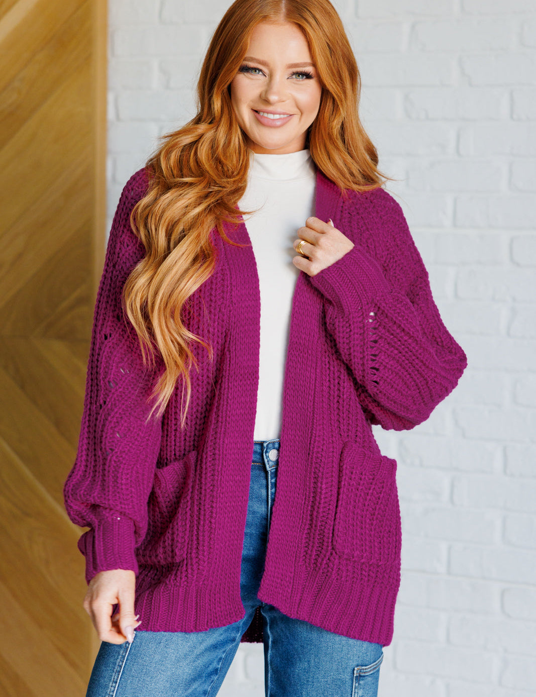 Maybe Monday Cardigan in Berry Layers