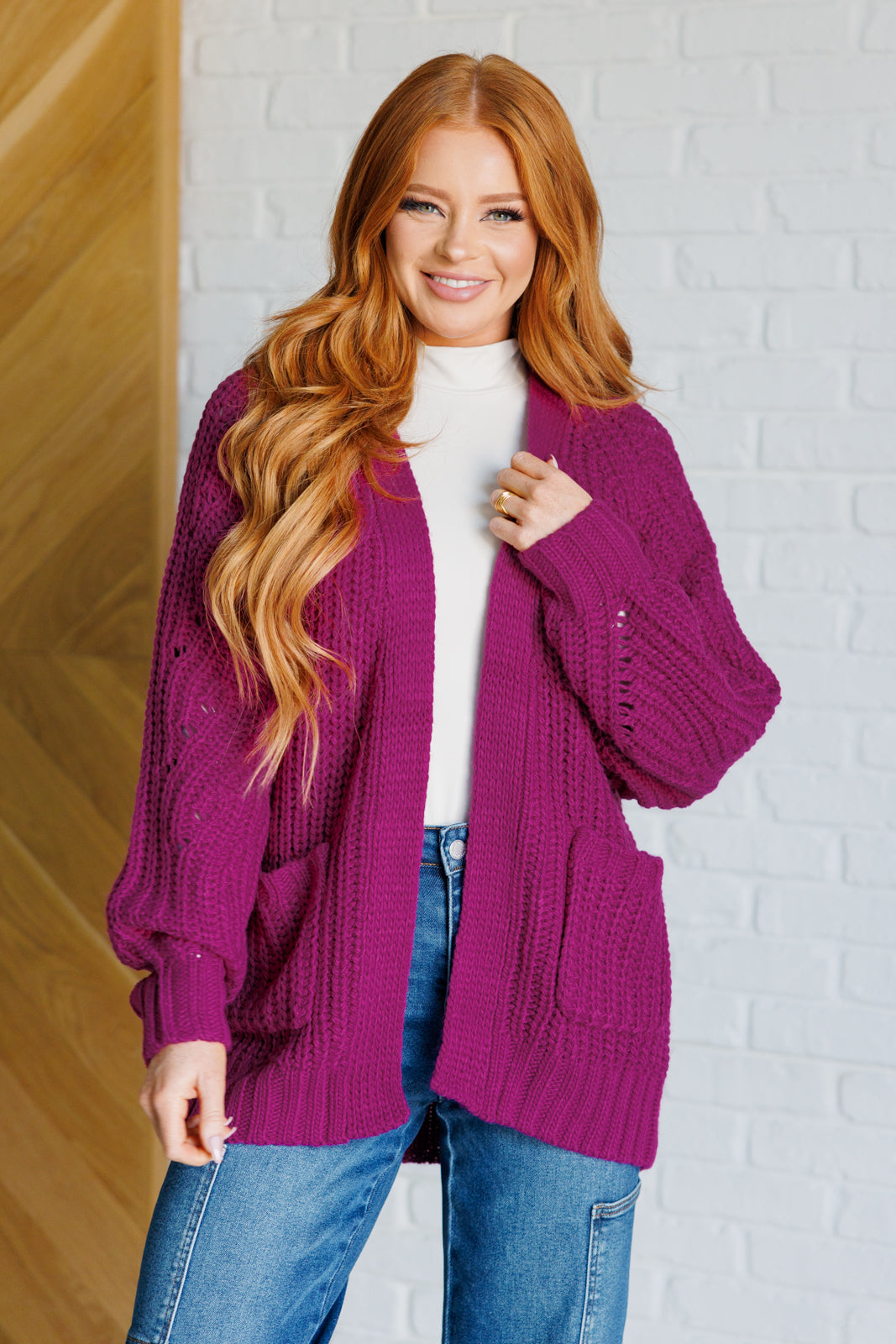 Maybe Monday Cardigan in Berry Layers