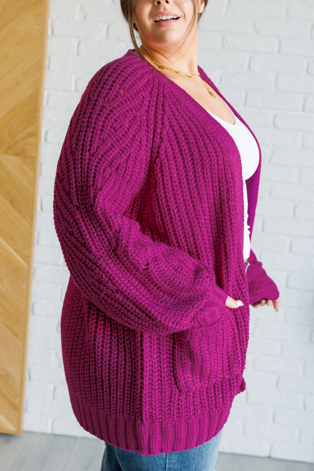 Maybe Monday Cardigan in Berry Layers