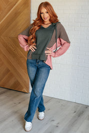 Message Me Back Color Block Hoodie | Tops Daverri Fashions