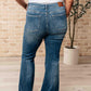 Judy Blue High Waist Control Top Frayed Hem Flare Jeans Jeans