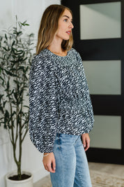 Muse Moves High Neck Peplum Blouse in Black | Womens Daverri Fashions