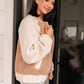Very J Fleece Sherpa Bomber Jacket - DAVERRI FASHIONS