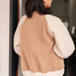 Very J Fleece Sherpa Bomber Jacket - DAVERRI FASHIONS