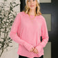 Nice to Each Other Raglan Sleeve Top in Fuchsia - DAVERRI FASHIONS