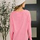 Nice to Each Other Raglan Sleeve Top in Fuchsia - DAVERRI FASHIONS