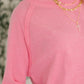 Nice to Each Other Raglan Sleeve Top in Fuchsia - DAVERRI FASHIONS