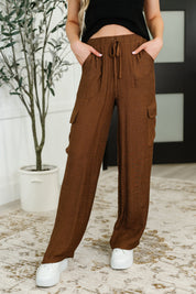 Brown Straight Leg Cargo Pants | Cargo Pants Daverri Fashions