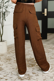 Brown Straight Leg Cargo Pants | Cargo Pants Daverri Fashions