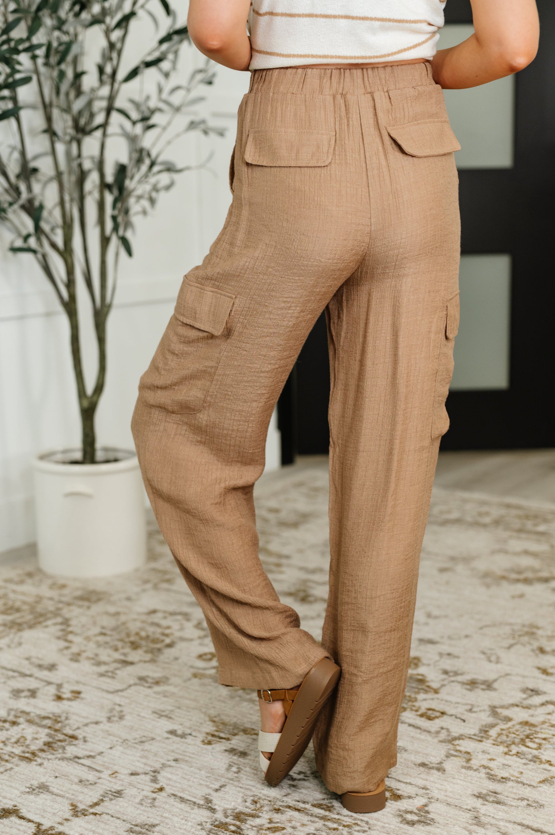 Tan Straight Leg Cargo Pants Cargo Pants