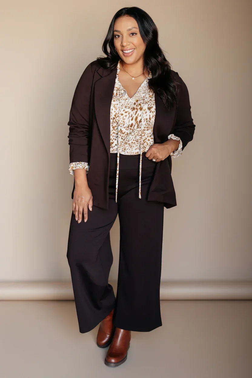 Dear Scarlett Chocolate Wide Leg Crop Pants - DAVERRI FASHIONS