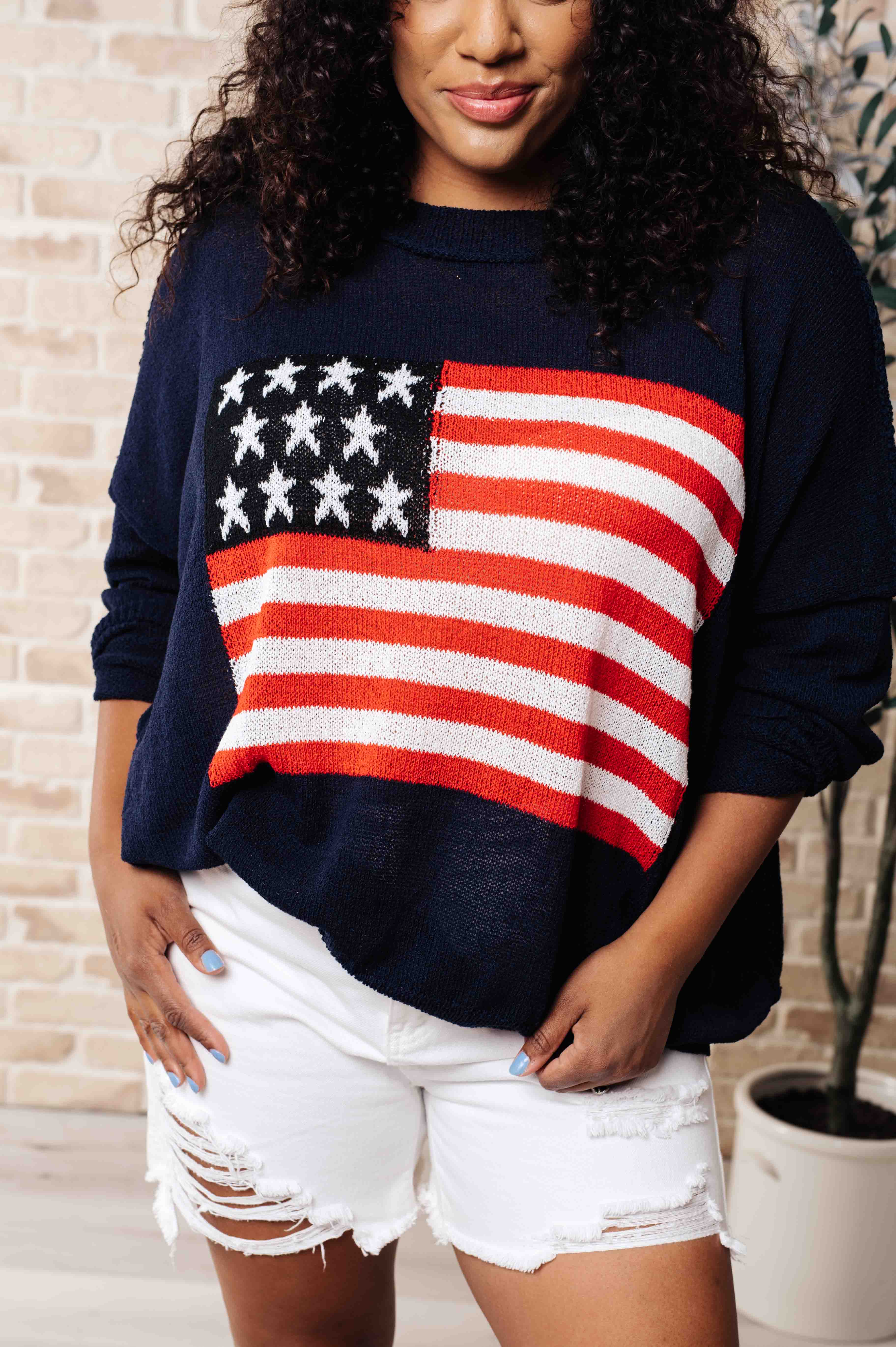 Oh Say Can You See Lightweight Pullover XL | Tops Daverri Fashions