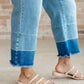 Olivia High Rise Wide Leg Crop Jeans in Medium Wash Jeans