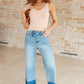 Olivia High Rise Wide Leg Crop Jeans in Medium Wash Jeans