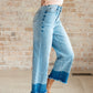 Olivia High Rise Wide Leg Crop Jeans in Medium Wash Jeans