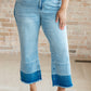 Olivia High Rise Wide Leg Crop Jeans in Medium Wash 24W Jeans