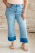 Olivia High Rise Wide Leg Crop Jeans in Medium Wash 24W Jeans