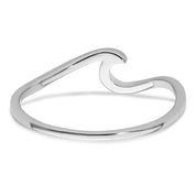 Sterling Silver Polished Wave Ring Rings