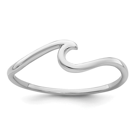 Sterling Silver Polished Wave Ring Rings