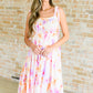 Pastel Petals Floral Midi Dress Midi Dresses
