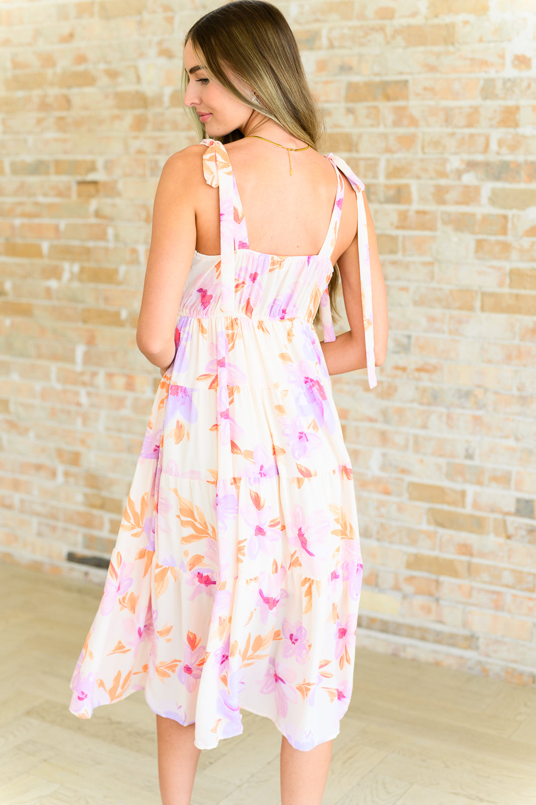 Pastel Petals Floral Midi Dress Midi Dresses
