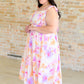 Pastel Petals Floral Midi Dress Midi Dresses