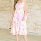 Pastel Petals Floral Midi Dress Midi Dresses