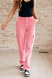 Judy Blue Pink High Rise Cargo Jeans Jeans