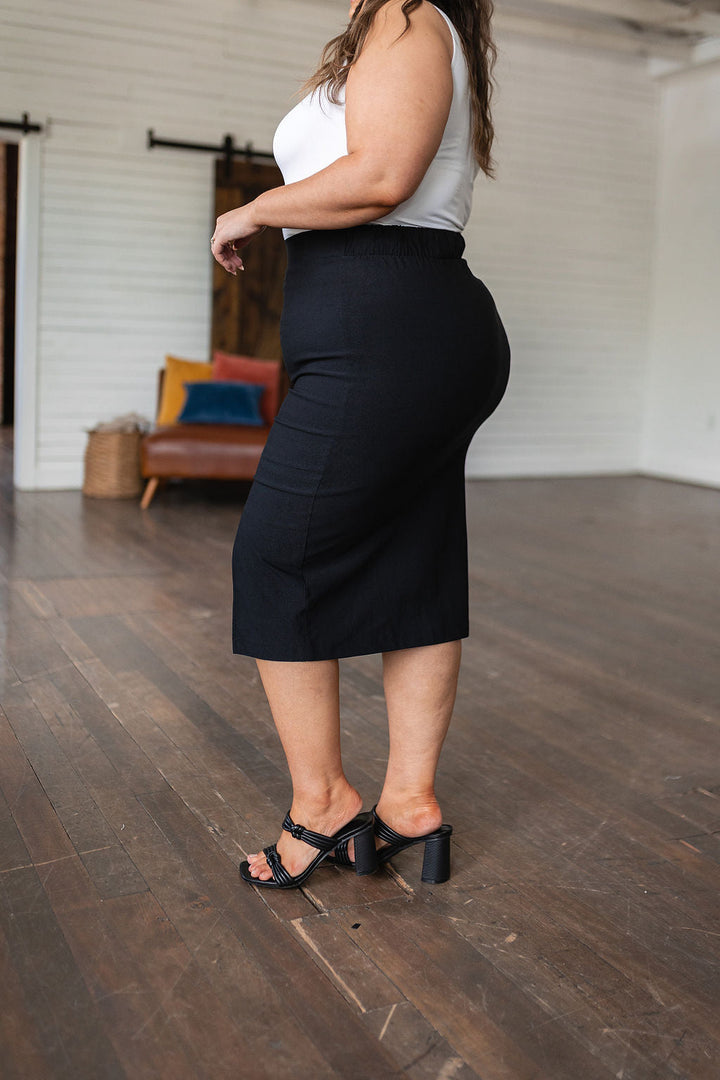 GeeGee Plus Size Black Pencil Skirt Bottoms