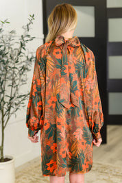 Petals After Dark Balloon Sleeve Dress | Womens Daverri Fashions