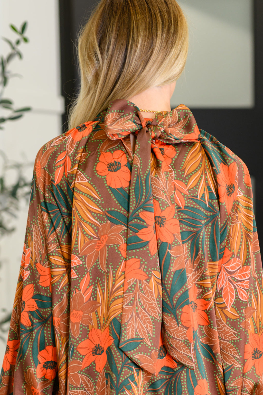 Petals After Dark Balloon Sleeve Dress | Womens Daverri Fashions
