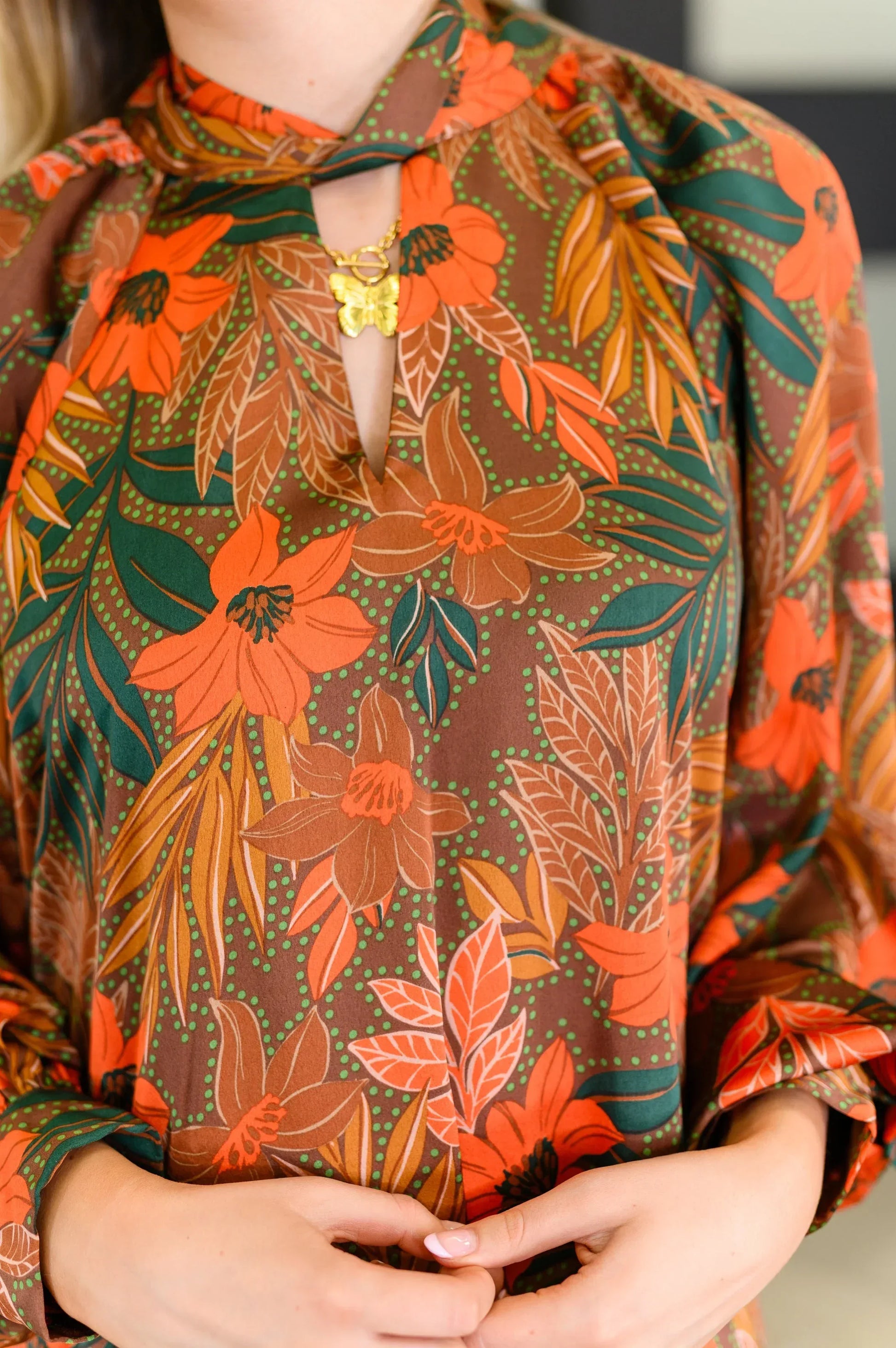 Oddi Plus Size Balloon Sleeve Mini Dress - DAVERRI FASHIONS