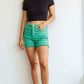 RFM Tummy Control High Waist Raw Hem Denim Shorts Shorts