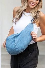 Large Denim Crossbody Sling Bag Handbags