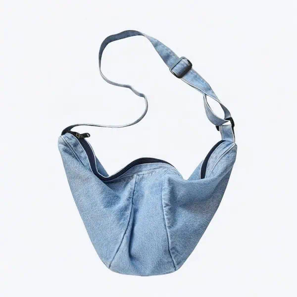 Large Denim Crossbody Sling Bag Handbags