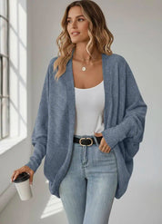 Cozy Oversized Open Front Knit Cardigan | Cardigans Daverri Fashions