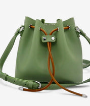 Camille Leather Hand-stitched Bucket Bag | Handbags Daverri Fashions