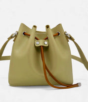 Camille Leather Hand-stitched Bucket Bag | Handbags Daverri Fashions
