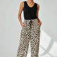 Allover Leopard Print Wide Leg Pants - DAVERRI FASHIONS