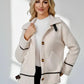 Pocketed Button Down Collared Neck Jacket - DAVERRI FASHIONS