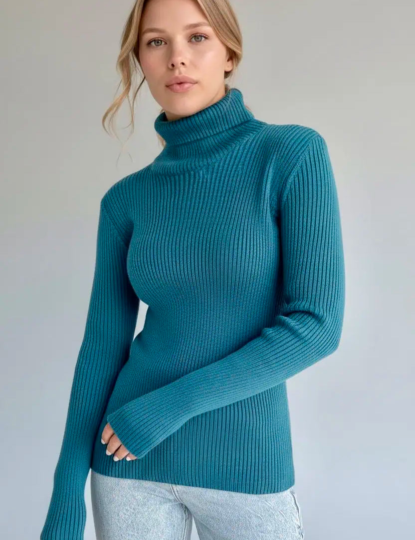Women's Knit Turtleneck Pullover | Sweaters Daverri Fashions