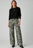 Camo Print Wide Leg Cargo Jeans - DAVERRI FASHIONS
