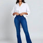 Full Size High-Waisted Flare Jeans Plus Size - DAVERRI FASHIONS